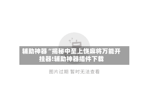 辅助神器“揭秘中至上饶麻将万能开挂器!辅助神器插件下载-第2张图片
