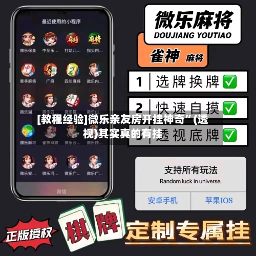 [教程经验]微乐亲友房开挂神奇”(透视)其实真的有挂
