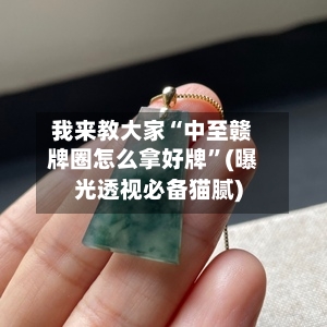 我来教大家“中至赣牌圈怎么拿好牌	”(曝光透视必备猫腻)-第2张图片