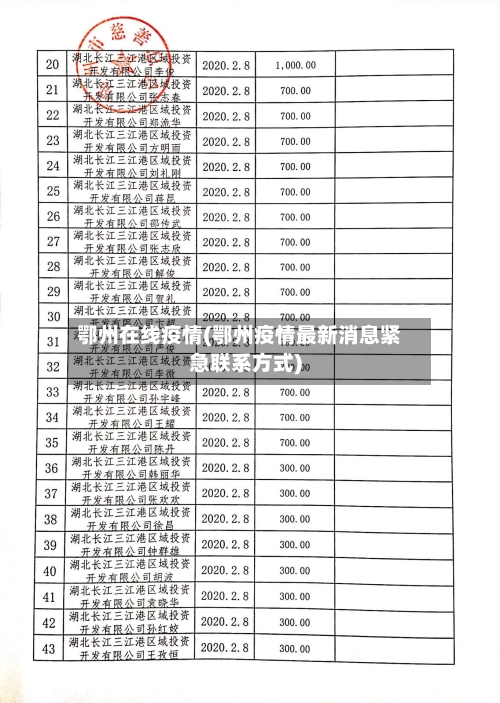 鄂州在线疫情(鄂州疫情最新消息紧急联系方式)-第2张图片