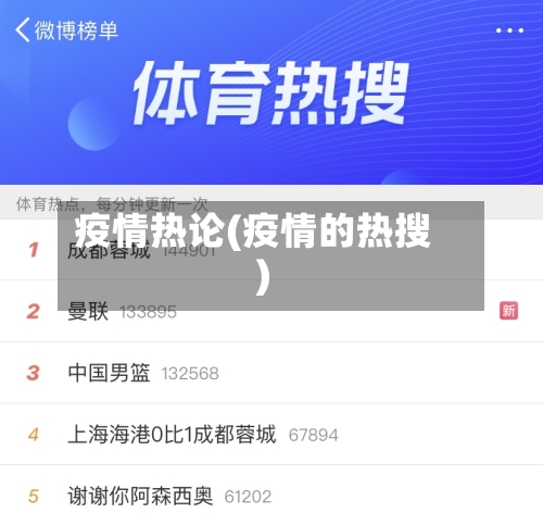 疫情热论(疫情的热搜)-第2张图片