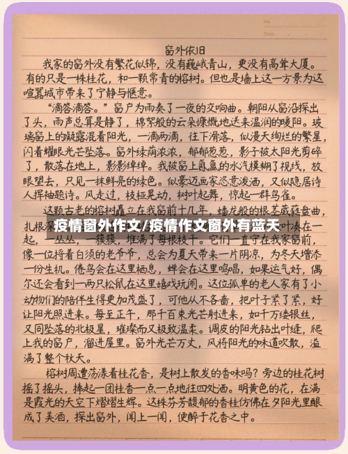 疫情窗外作文/疫情作文窗外有蓝天
