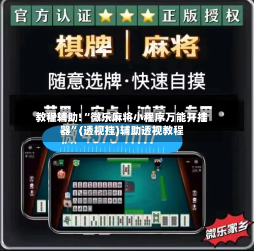 教程辅助!“微乐麻将小程序万能开挂器”(透视挂)辅助透视教程-第2张图片