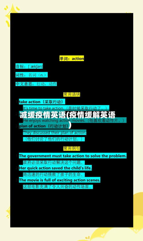 减缓疫情英语(疫情缓解英语)