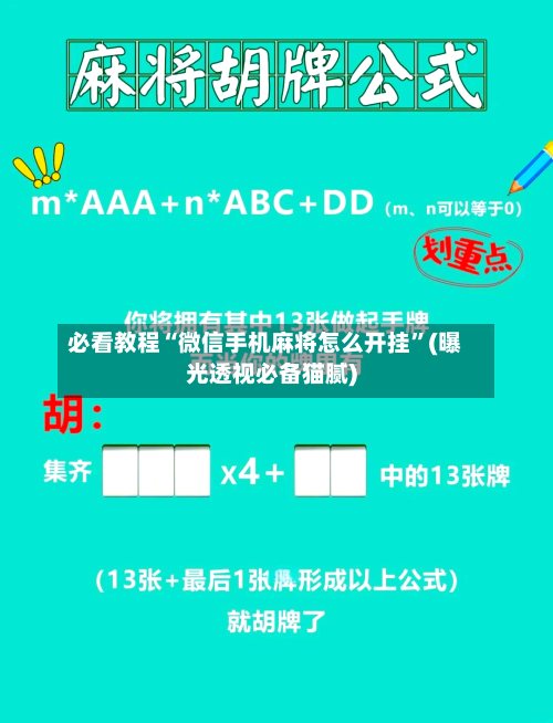 必看教程“微信手机麻将怎么开挂”(曝光透视必备猫腻)