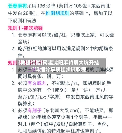 [教程经验]网趣沈阳麻将填大坑开挂”详细分享装挂步骤教程-第3张图片