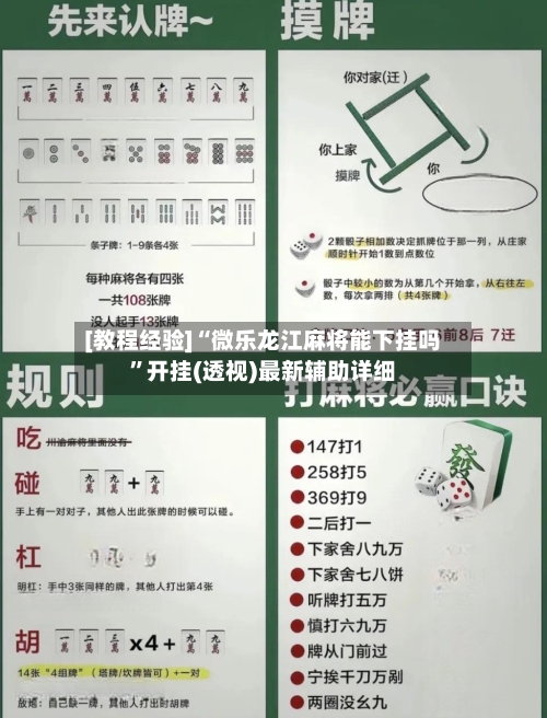 [教程经验]“微乐龙江麻将能下挂吗”开挂(透视)最新辅助详细