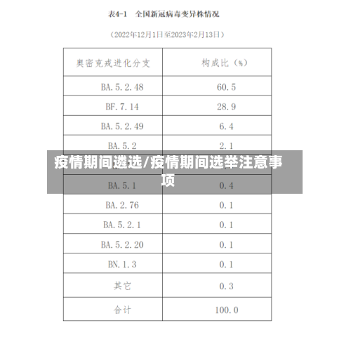疫情期间遴选/疫情期间选举注意事项-第1张图片