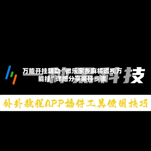 万能开挂辅助“微乐家乡麻将透视万能挂	”详细分享装挂步骤-第2张图片