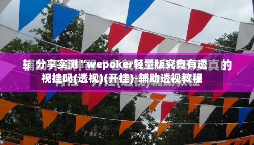 分享实测“wepoker轻量版究竟有透视挂吗(透视)(开挂)-辅助透视教程