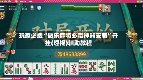 玩家必搜“微乐麻将必赢神器安装”开挂(透视)辅助教程-第2张图片