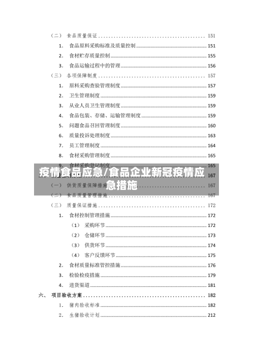 疫情食品应急/食品企业新冠疫情应急措施