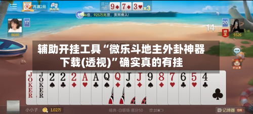 辅助开挂工具“微乐斗地主外卦神器下载(透视)”确实真的有挂