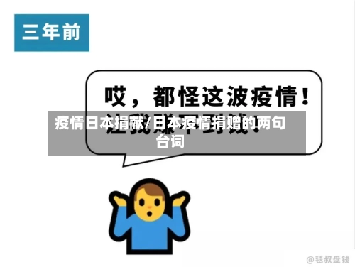 疫情日本捐献/日本疫情捐赠的两句台词-第2张图片