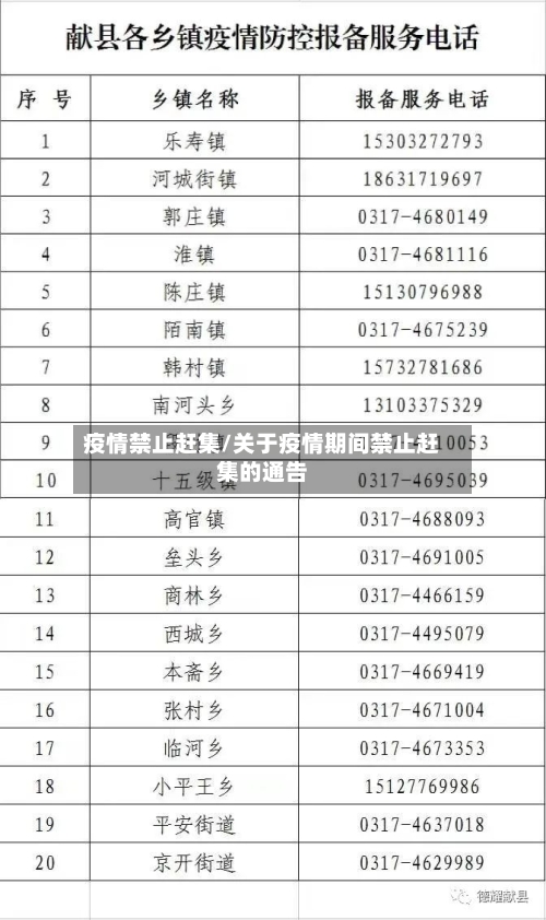 疫情禁止赶集/关于疫情期间禁止赶集的通告-第3张图片