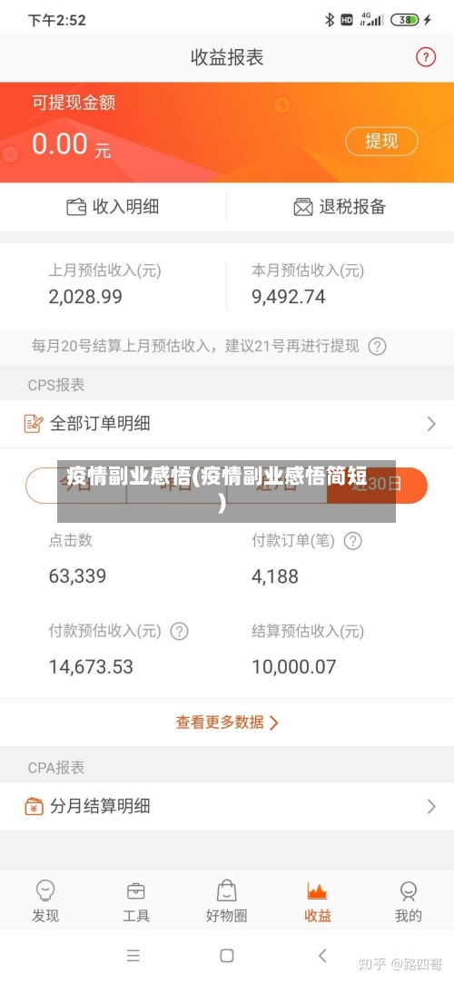 疫情副业感悟(疫情副业感悟简短)