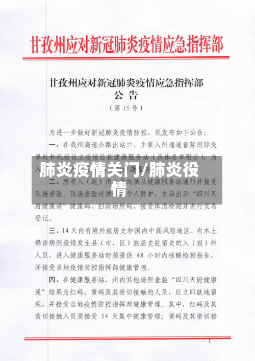 肺炎疫情关门/肺炎役情