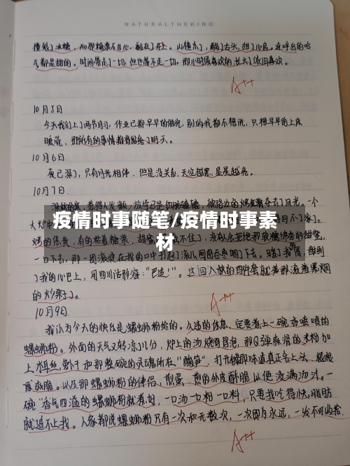 疫情时事随笔/疫情时事素材