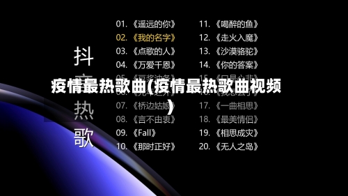 疫情最热歌曲(疫情最热歌曲视频)-第1张图片