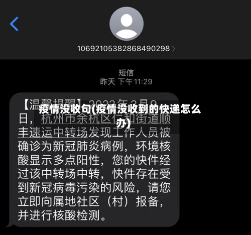疫情没收句(疫情没收到的快递怎么办)-第2张图片