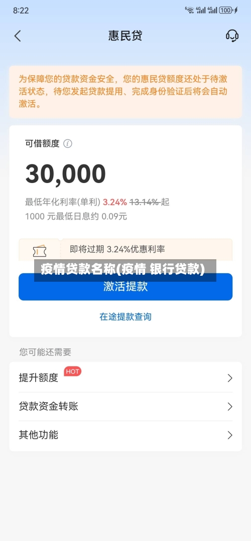 疫情贷款名称(疫情 银行贷款)-第1张图片