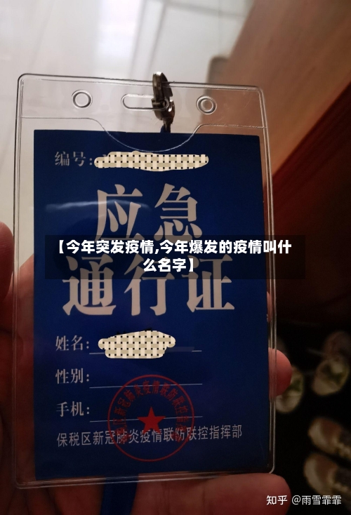 【今年突发疫情,今年爆发的疫情叫什么名字】-第1张图片