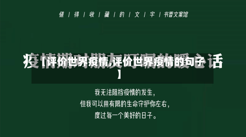 【评价世界疫情,评价世界疫情的句子】-第1张图片