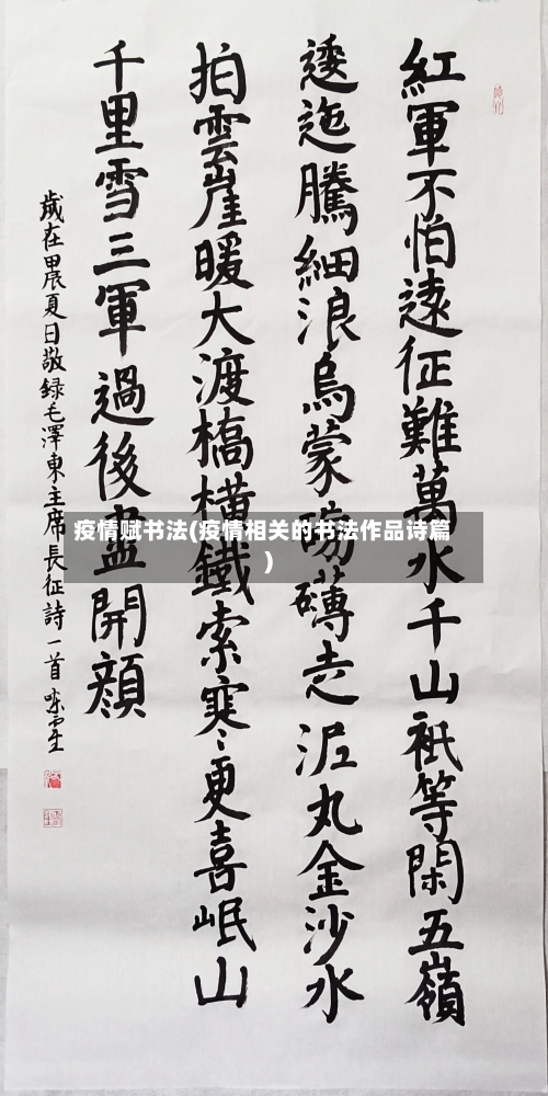 疫情赋书法(疫情相关的书法作品诗篇)-第2张图片