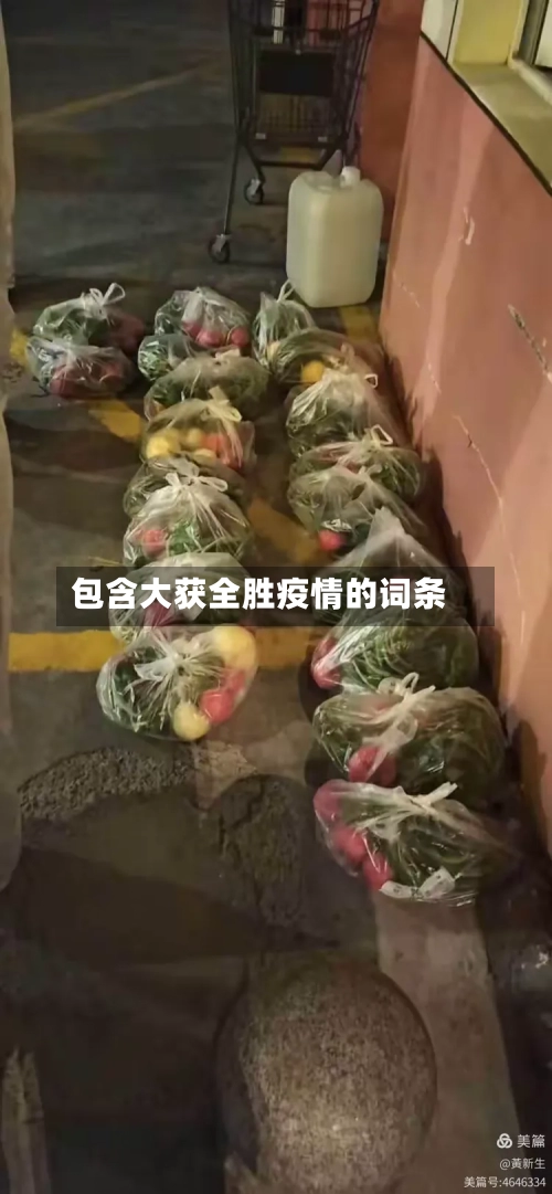 包含大获全胜疫情的词条-第2张图片
