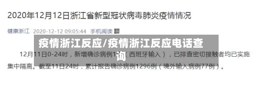 疫情浙江反应/疫情浙江反应电话查询-第1张图片